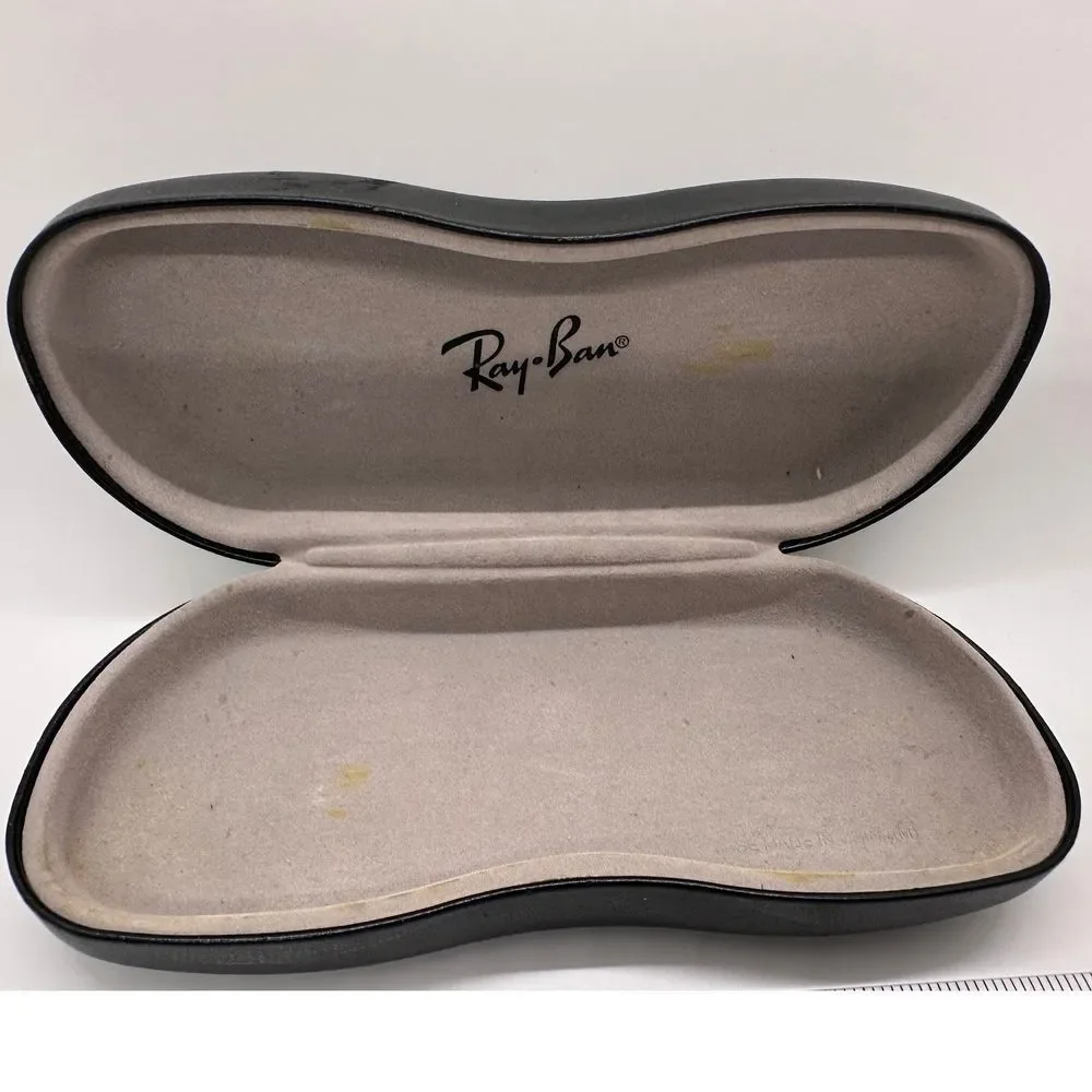 Ray-Ban Eyeglass SunGlass‎ Black Case ONLY With Light Brown Inside 7in